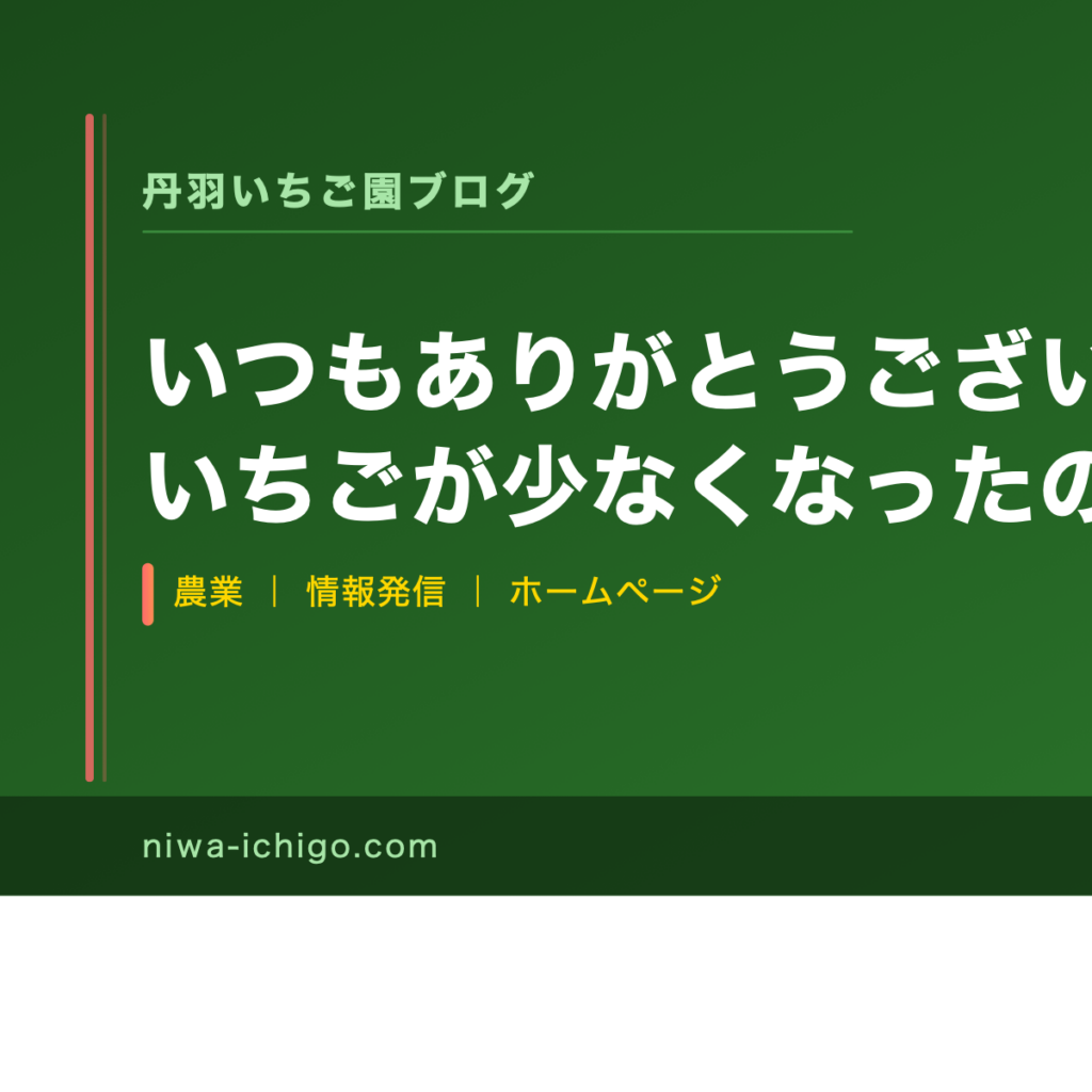 丹羽いちご園のお知らせ画像