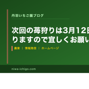 丹羽いちご園のお知らせ画像