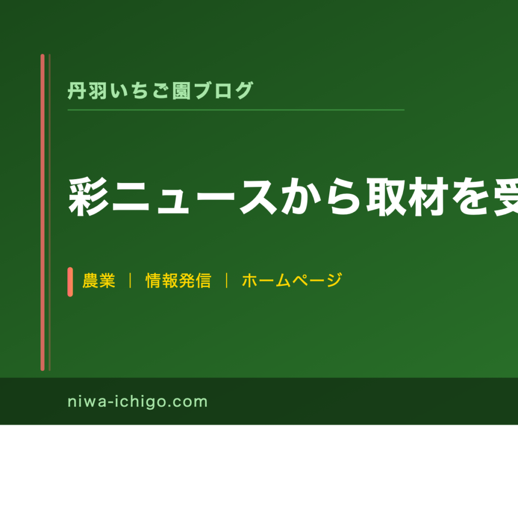 彩ニュースから取材を受けました！ - 記事サムネイル