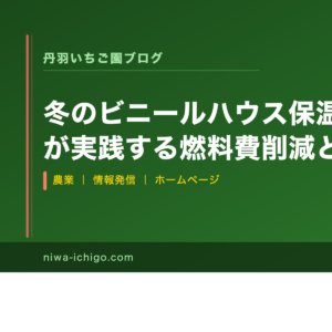 冬のビニールハウス保温術：いちご農家が実践する燃料費削減と保温強化の方法 - 記事サムネイル