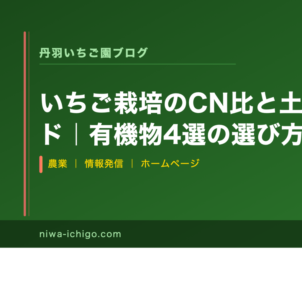 いちご栽培のCN比と土づくり完全ガイド｜有機物4選の選び方・使い方と微生物活用術 - 記事サムネイル