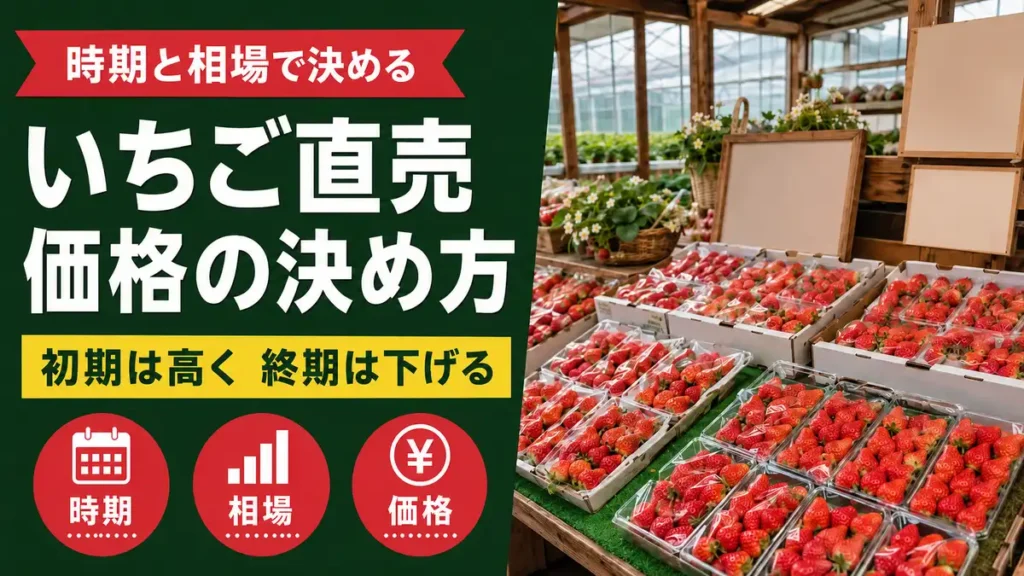 いちご直売 価格の決め方 時期と相場で決める 初期は高く終期は下げる