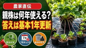 いちごの親株は何年使えるかのアイキャッチ