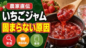 いちごジャムがゆるい・固まらない原因と煮詰め直し